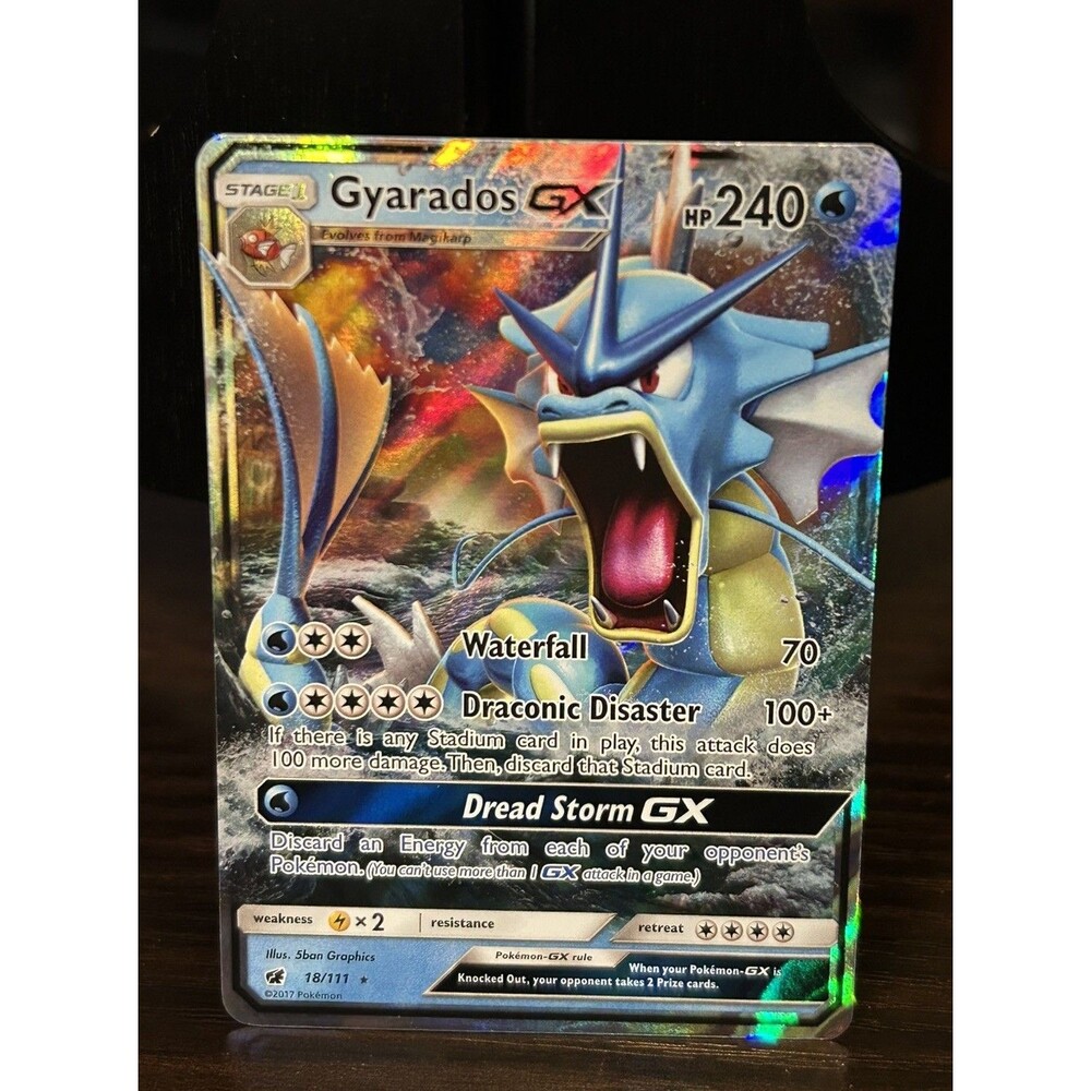 Pokemon Gyarados GX 18/111 Sm-Crimson Invasion Holo Card